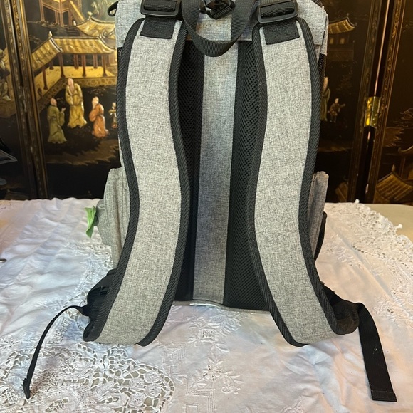 Sherpa, gray and black backpack small pet carrier. ￼ - Picture 4 of 8